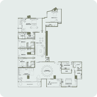 Penthouse A floor plan